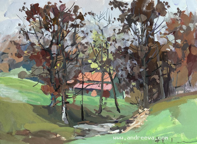 Paintings from PAP-SE retreat at the Weaverville, NC - Artwork 34485